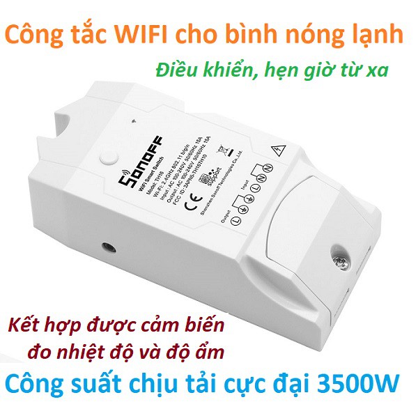 Công tắc wifi công suất lớn 16A 3500W cho bình nóng lạnh