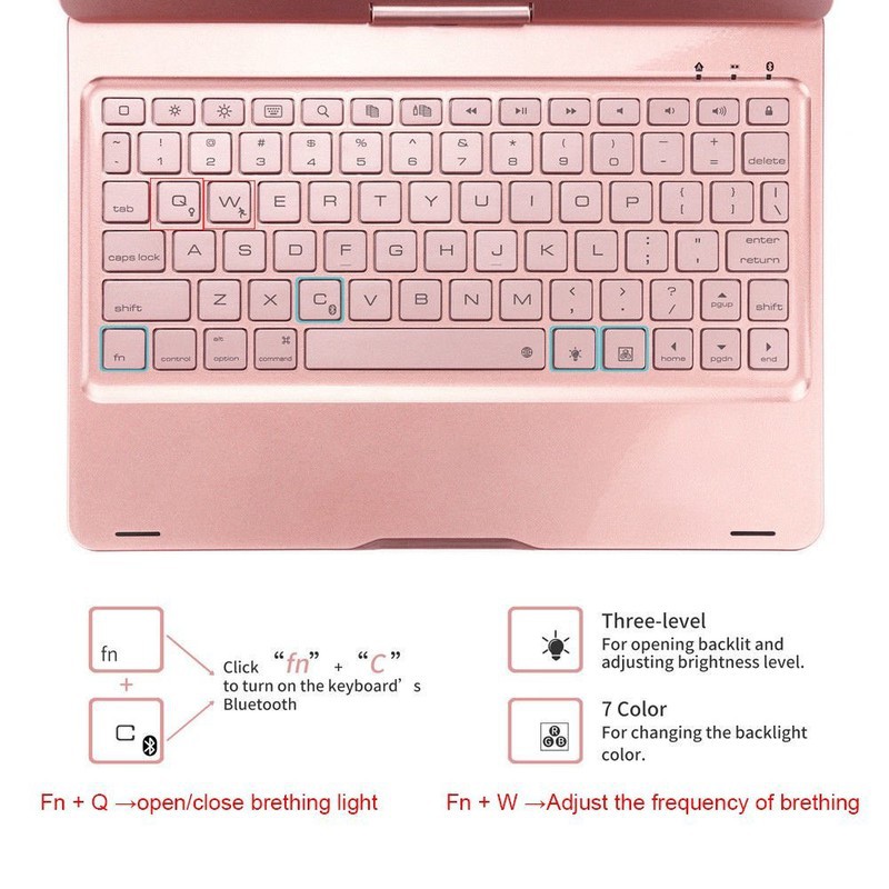 Bàn phím Bluetooth sang trọng xoay 180 độ hOt nhất dành cho ipad Air, Air 2, ipad Pro 9.7, IPad New 2017, ipad 2018 | BigBuy360 - bigbuy360.vn