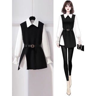 Set áo váy kèm sơ mi dáng công sở cực xinh