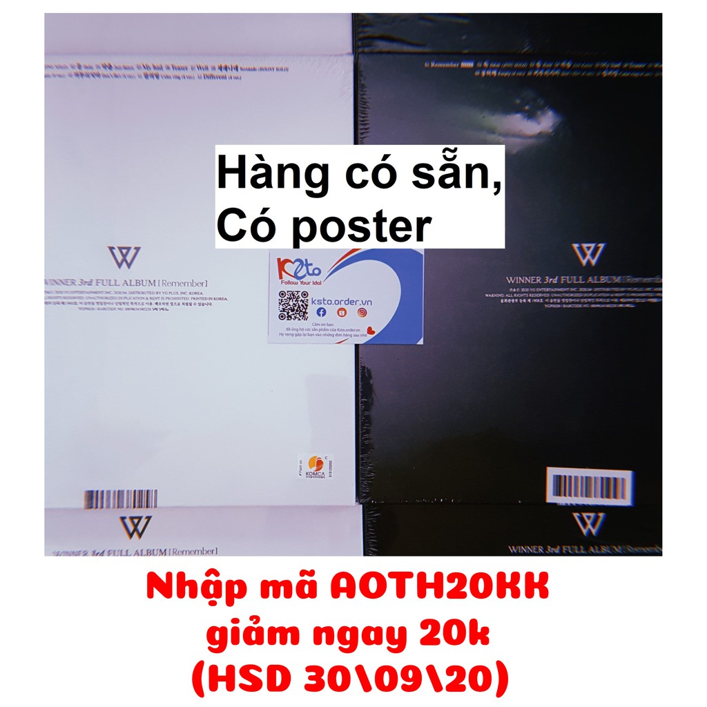 Bộ ảnh WINNER - REMEMBER có sẵn có poster