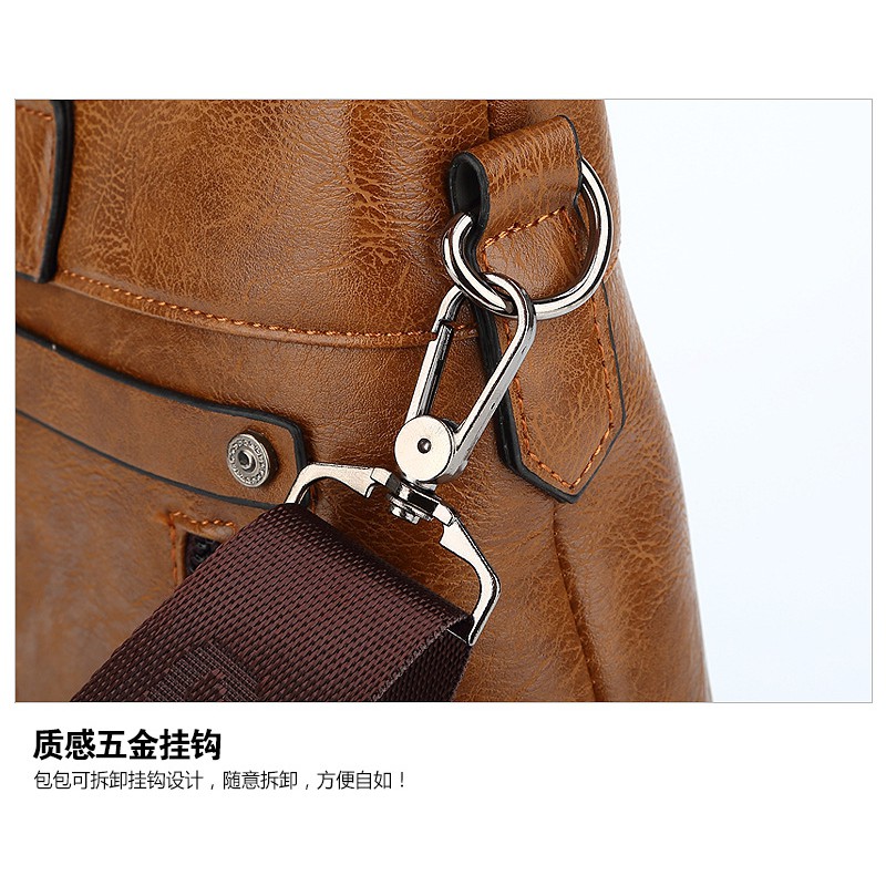 Giỏ xách công sở/Túi xách da công sở cao cấp JEEP BULUO T06 (size: 39x29x7cm, vừa laptop 15inch). | BigBuy360 - bigbuy360.vn