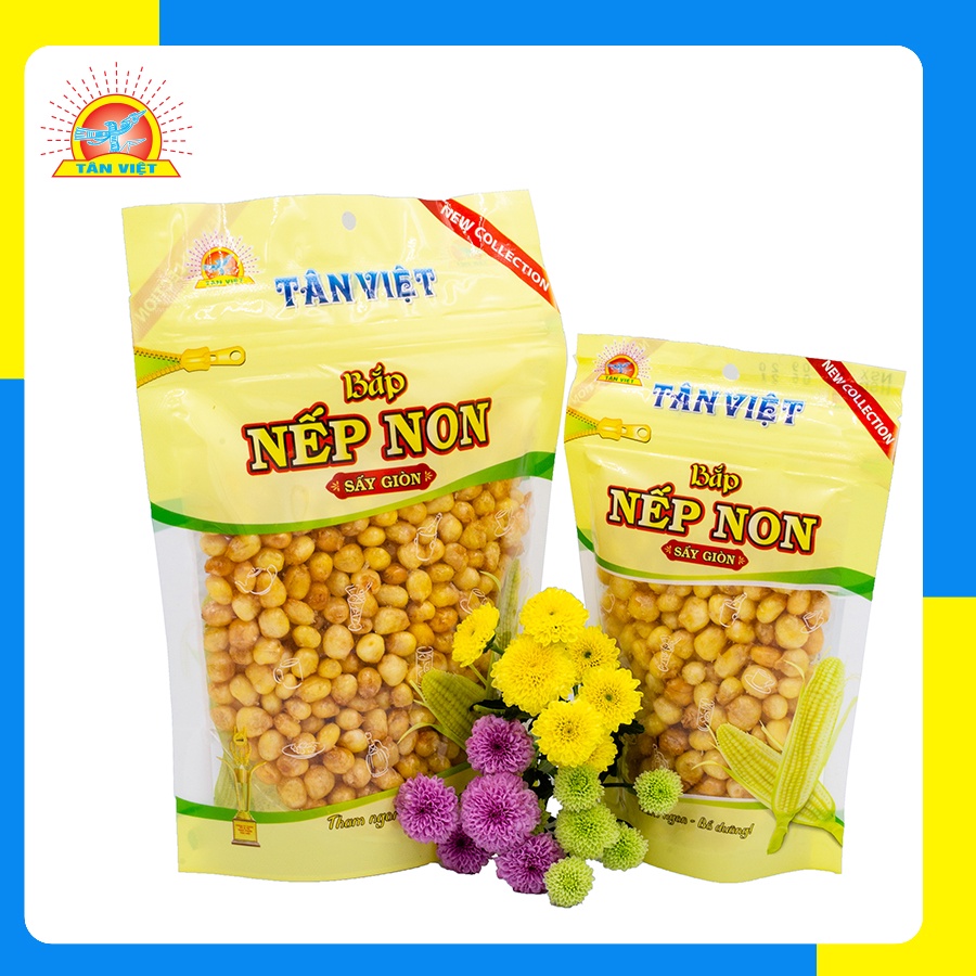 Bắp Nếp Non Sấy Giòn TÂN VIỆT Hữu Cơ Giàu Chất Dinh Dưỡng Gói 65g-130g
