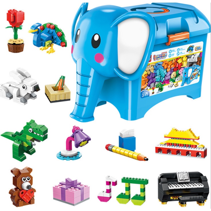 Đồ chơi xếp hình Lego cho bé thông minh hơn (LOẠI 460 CHI TIẾT - VỎ XANH) | Lỗi 1 đổi 1