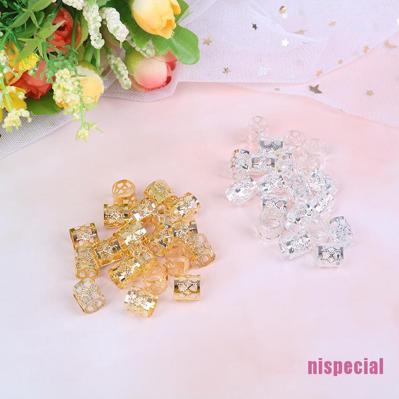 Bộ 20 Khuyên Xỏ Tóc Bằng Kim Loại Cá Tính