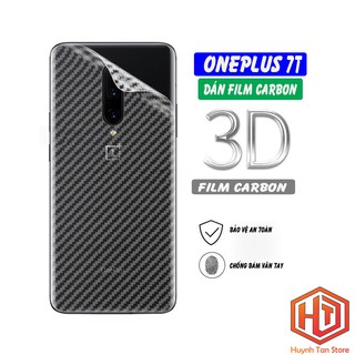 Miếng dán decal carbon mặt sau Oneplus 7 Pro chống trầy mặt lưng, chống bám vân tay