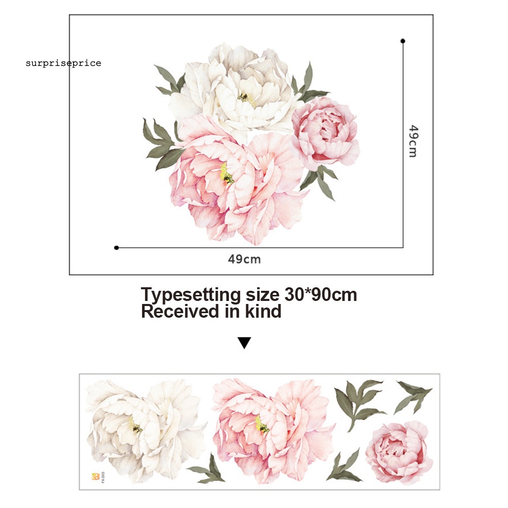 Miếng Dán Tường Tự Dính Họa Tiết Hoa Dùng Trang Trí Phòng Khách