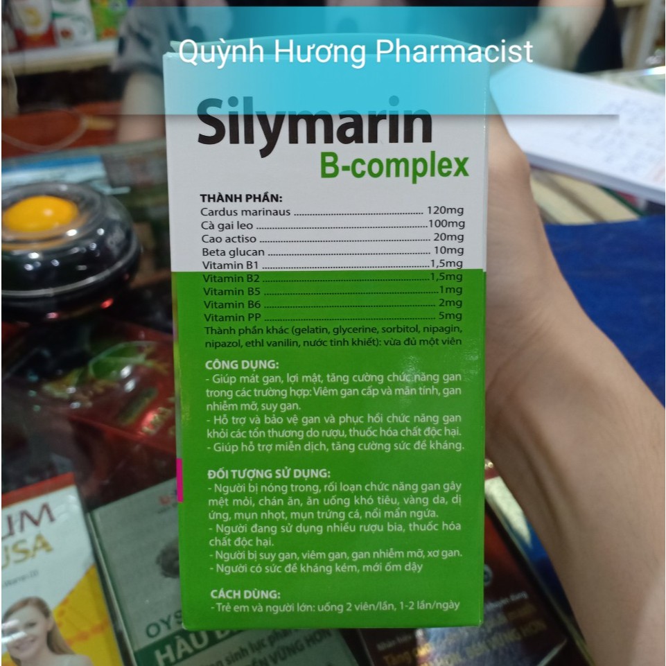Viên uống SILYMARIN B-COMPLEX hỗ trợ cải thiện chức năng gan