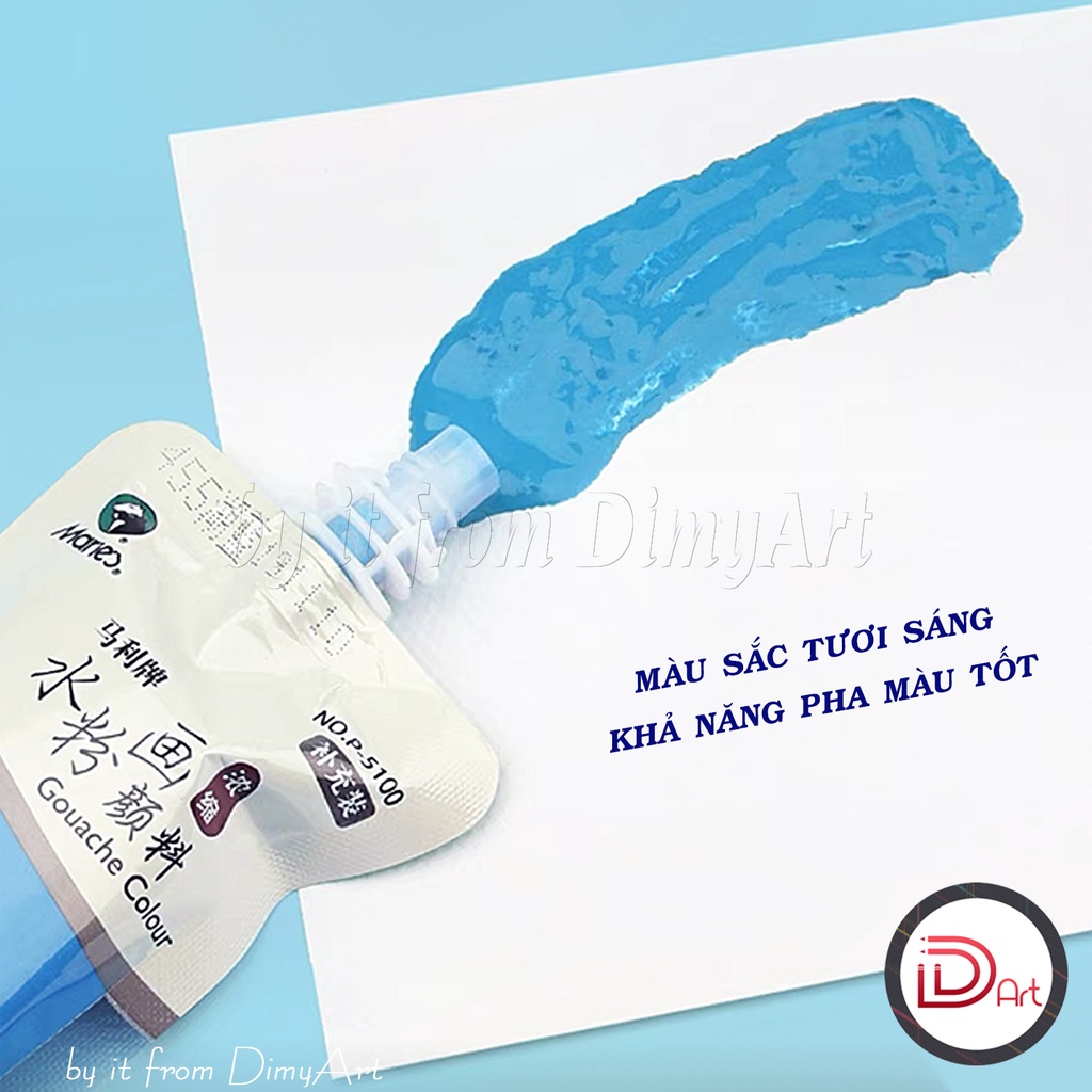 [Dimy Art] Màu nước Gouache MARIE's dạng bịch cao cấp