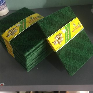 10 Tấm cước cọ rửa bát, đĩa màu xanh 3S