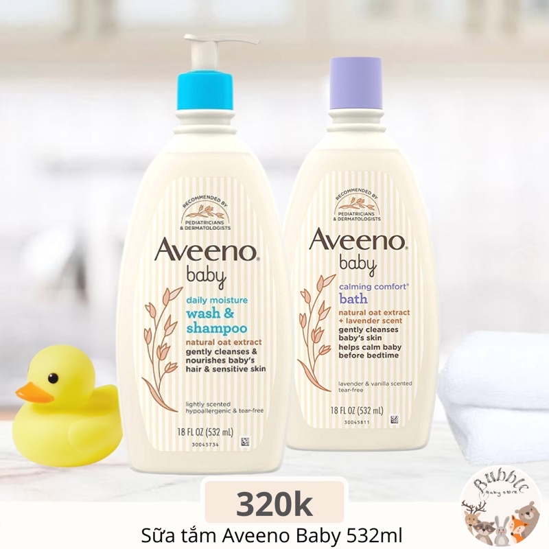 Sữa tắm gội cho bé Aveeno Baby 532ml