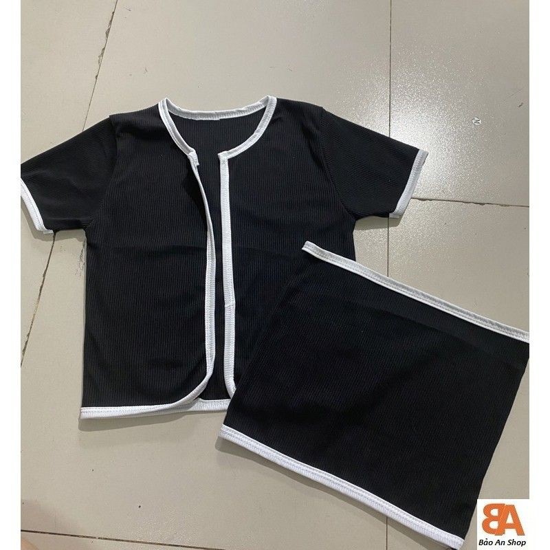 Sét áo gân viên áo ống (sét 2 món) | BigBuy360 - bigbuy360.vn