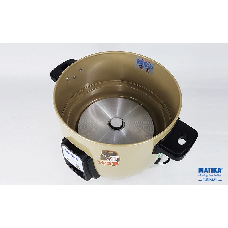 Nồi cơm điện nắp rời 3.6L Matika MTK-DR36 cho quán ăn, xưởng làm việc-Bảo hành 12 tháng-màu ngẫu nhiên