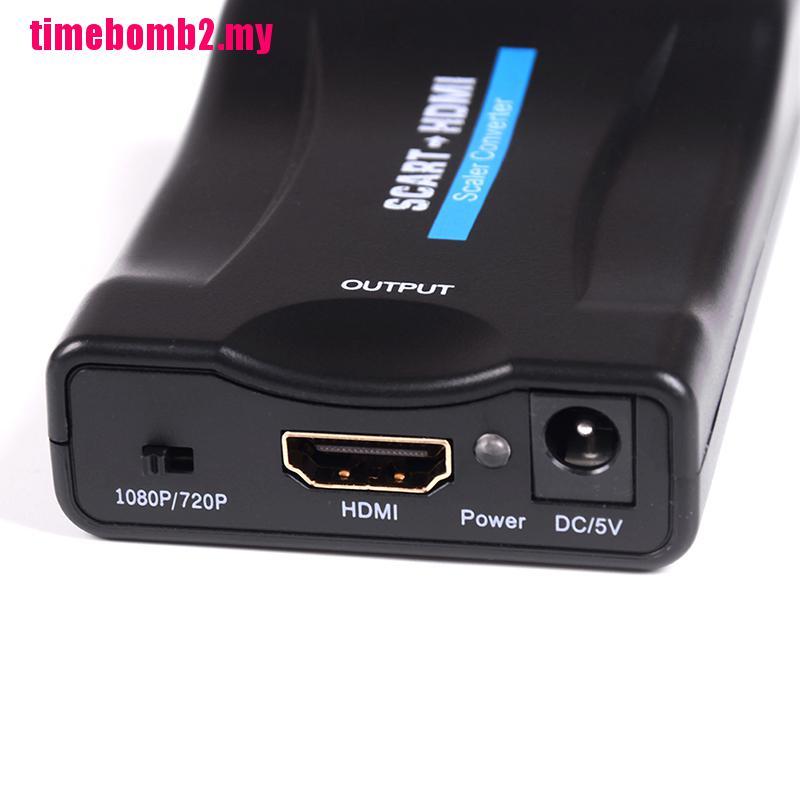 Bộ Chuyển Đổi Âm Thanh Video Từ 1080p Scart Sang Hdmi Cho Tv Dvd Sky Box