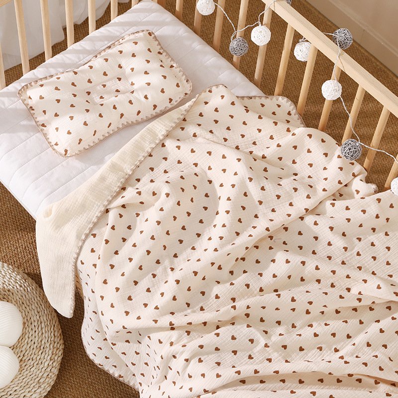 Chăn xô hè bo viền cao cấp phong cách hàn quốc siêu nhẹ mềm mịn cho bé