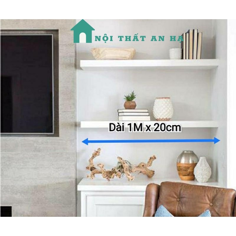 Kệ treo tường dài 1m x20cm dày 1p8 ván An cường