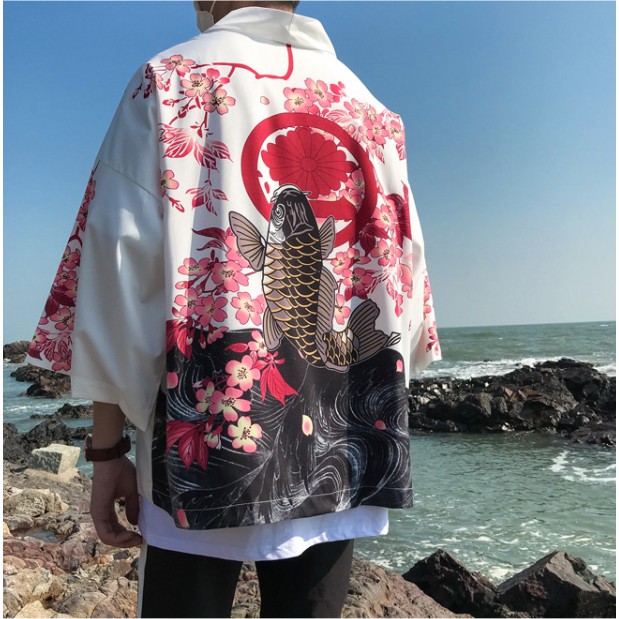 Áo Haori Sakura Cá Chép Sakura Siêu Chất , hàng cao cấp, mã SK04 ( Ảnh Thật ở cuối )
