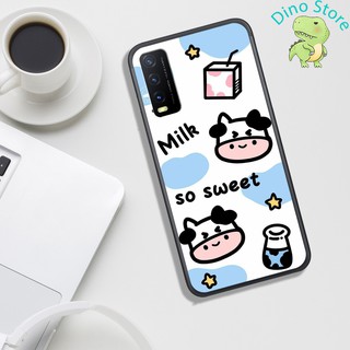 [Free Thêm Tên/Ngày Sinh/SĐT] ỐP LƯNG UV VIVO Y20/VIVO Y51 2020/Y72/Y20S, IN HÌNH CHÚ BÒ SỮA CUTE.