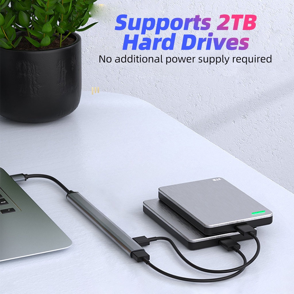 Bộ Chia 7 Cổng USB 3.0 Type-C Cho Laptop