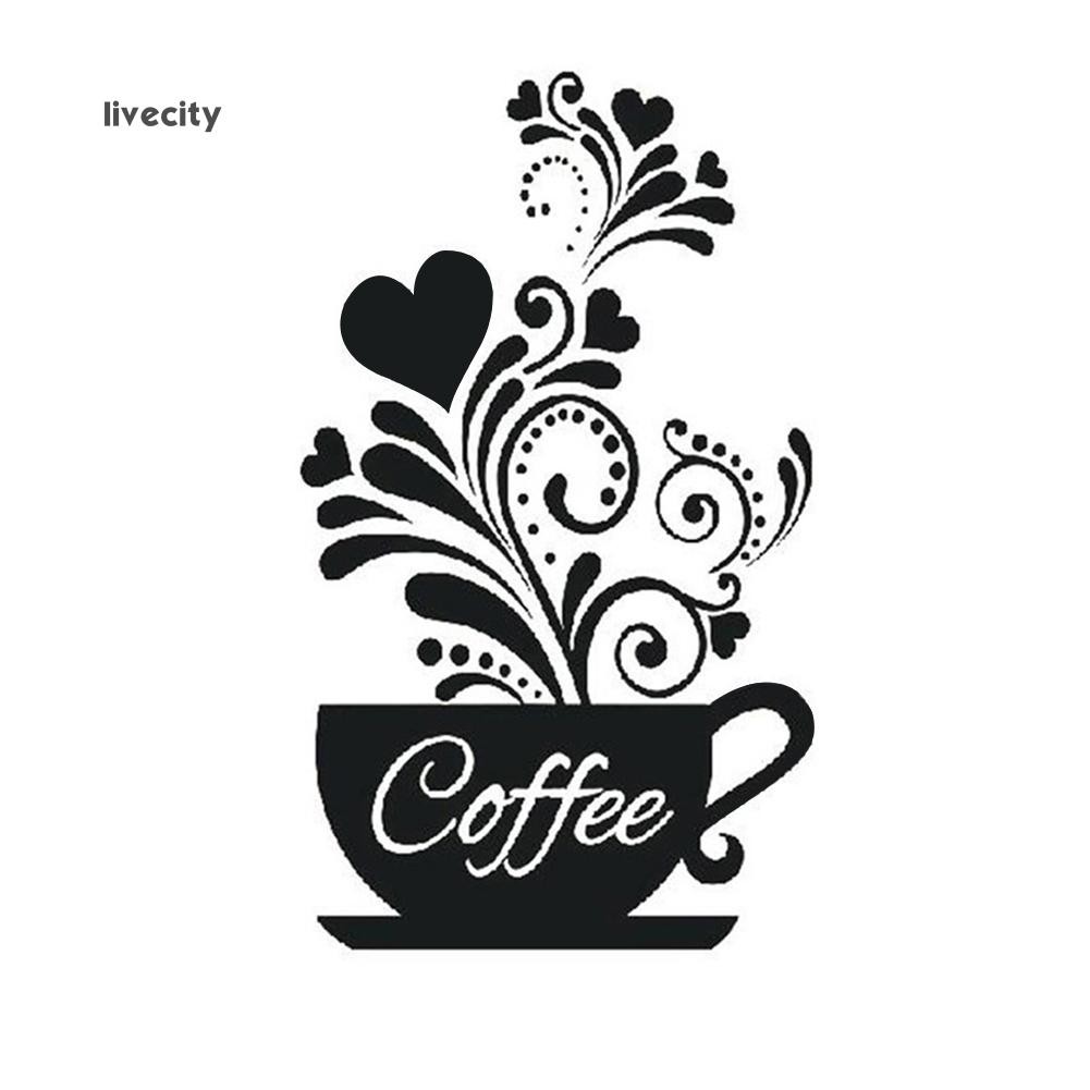 Decal Dán Tường Hình Tách Cà Phê
