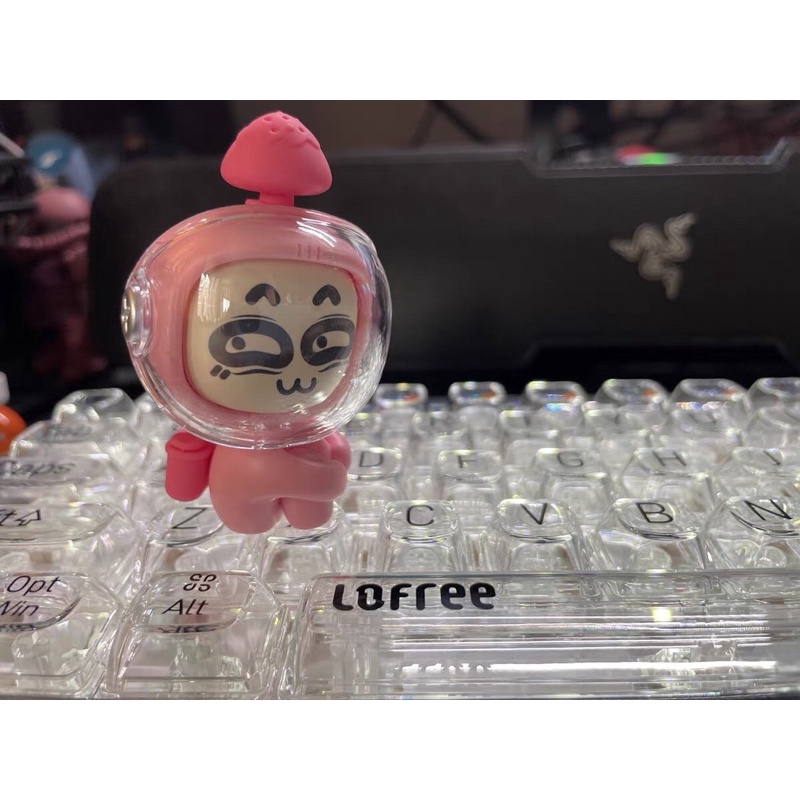 Bàn phím cơ không dây bluetooth Lofree phiên bản 1% trong suốt transparent chống nước có đèn LED chính hãng