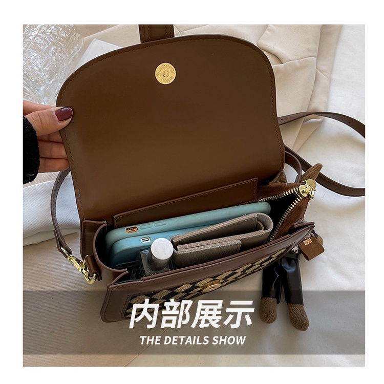 Túi đeo chéo vai IELGY họa tiết hình thoi nhỏ nhắn thời trang phổ biến