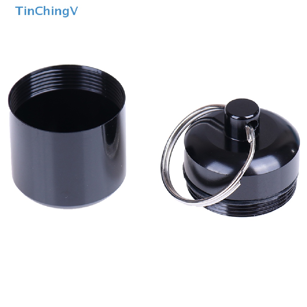 1 Hộp Đựng Thuốc Mini Bằng Hợp Kim Nhôm Chống Thấm Nước Có Móc Khóa Tiện Dụng