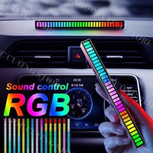 Thanh đèn LED RGB 16 triệu màu điều khiển bằng giọng nói + APP điện thoại, cảm biến âm thanh, nháy theo nhạc