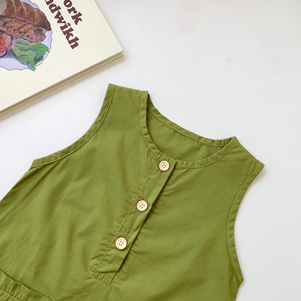 Áo liền quần không tay đáng yêu cho trẻ sơ sinh từ 0 - 24 tháng tuổi