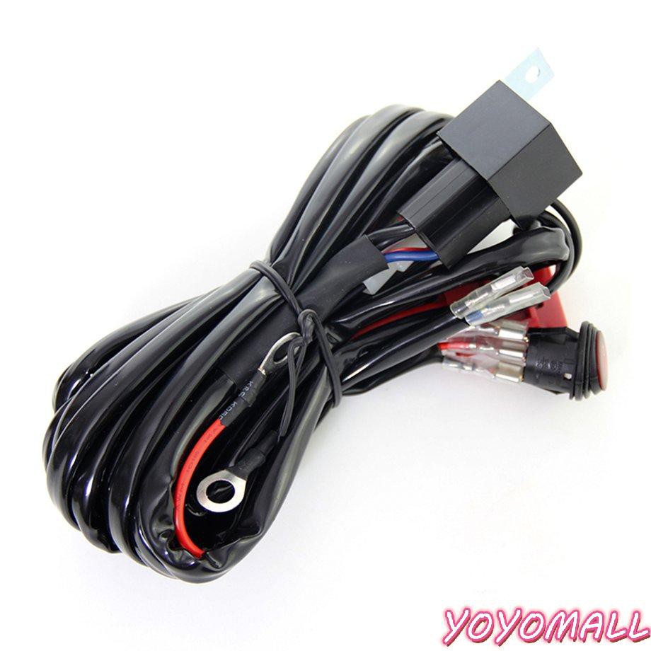 YOYO LED Light Bar Wiring Harness Kit 14AWG 12V On-off Switch Power Relay Switch