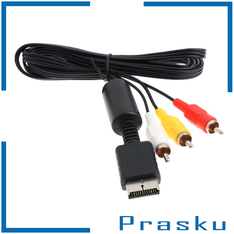 [PRASKU]AV Composite Cable for Sony PS3/PS2/PS1 Audio Video Cord TV Adapter Wire 6ft