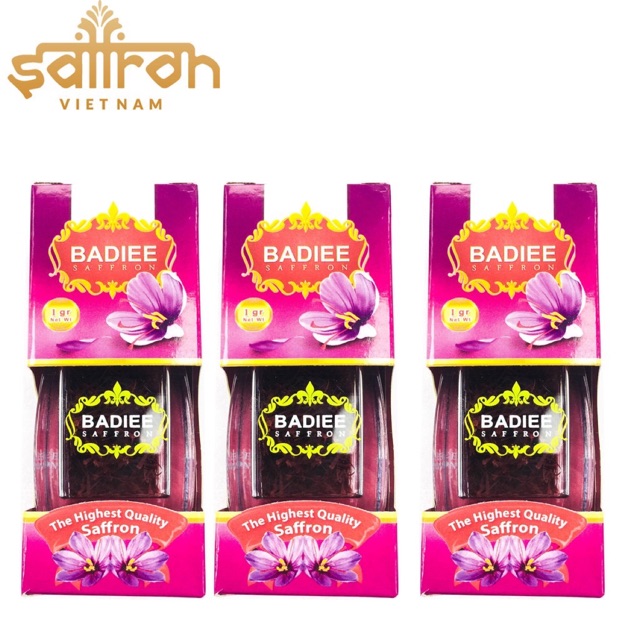 1gr Saffron Negin Iran chính hãng thương hiệu Badiee/Nhụy Hoa Nghệ Tây Iran loại Negin