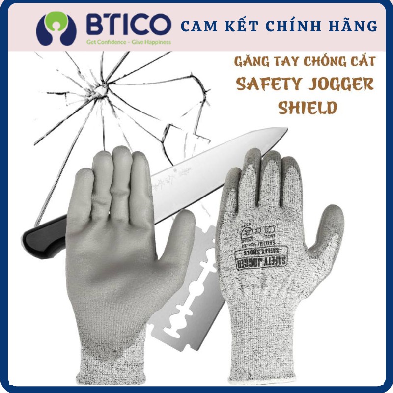 Găng tay bảo hộ lao động Safety Jogger Shield chống cắt cấp độ 5,chống đâm xuyên