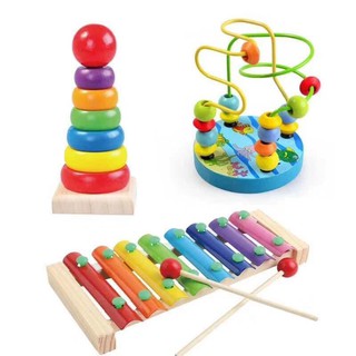 Đồ chơi gỗ phát triển trí tuệ cho bé- bộ 3 món