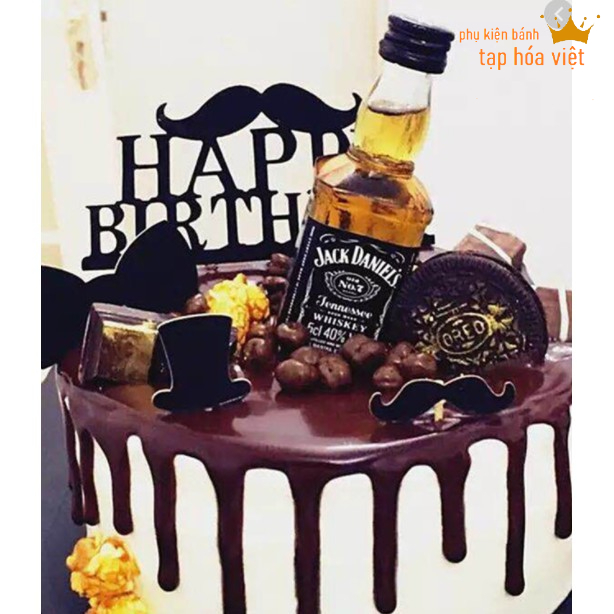 Mô Hình Chai Nhựa Mini Trang Trí Bánh Sinh Nhật, Topper Cake