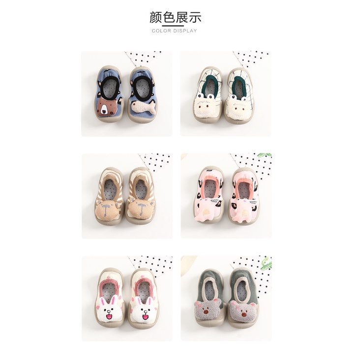 Giày Bún Tập Đi Trơn- Hình Đáng Yêu Cho Bé