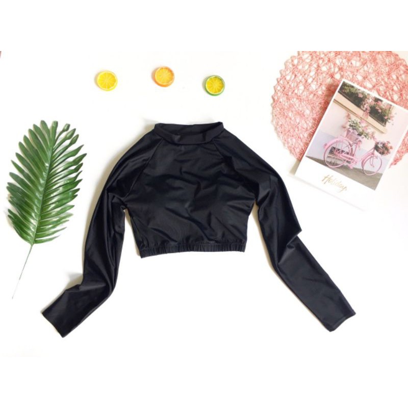 Áo bơi tay dài croptop | BigBuy360 - bigbuy360.vn