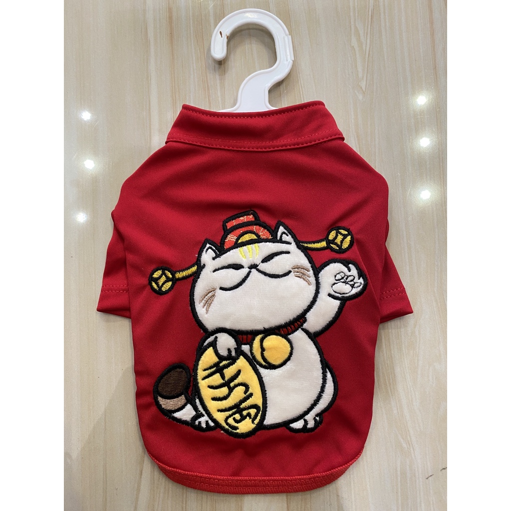 ÁO THUN MÈO THẦN TÀI CHO CHÓ MÈO