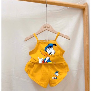 Bộ vịt donal 2 dây cho bé gái