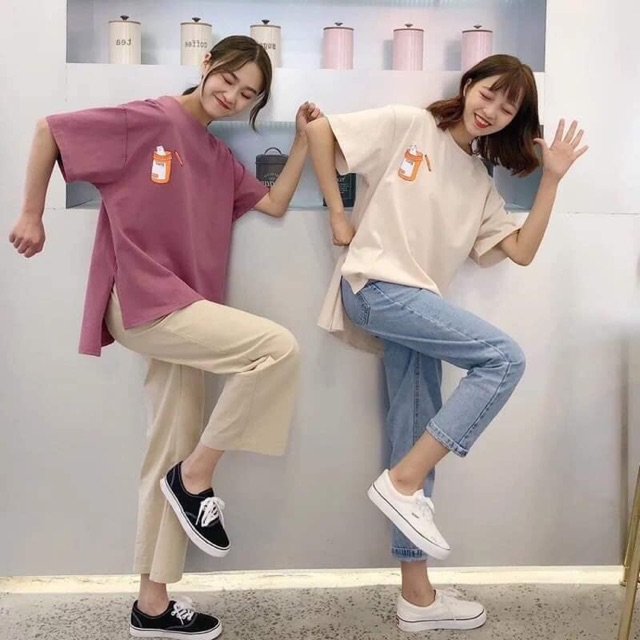áo phông tay lỡ dáng thụng 210k