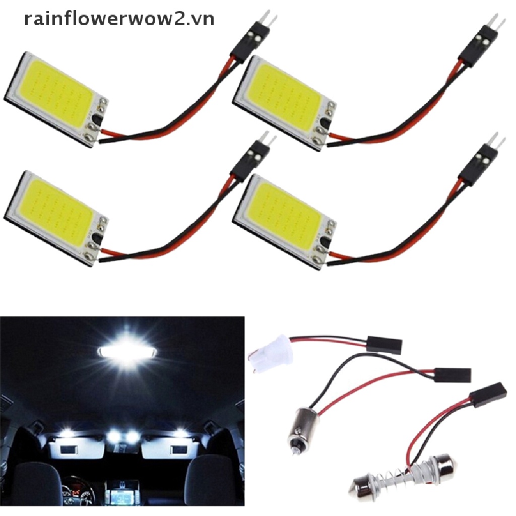 1 Đèn LED COB 18 Bóng BA9S T10 Festoon 12V Ánh Sáng Trắng Trang Trí Nội Thất Xe Hơi