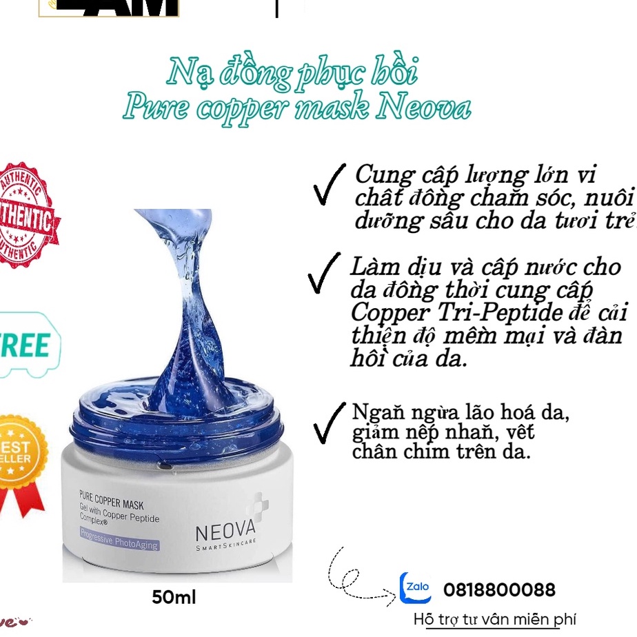 Mặt Nạ Mặt nạ dạng gel chứa đồng nguyên chất Tri-Peptide Neova Pure Copper Mask 50ml