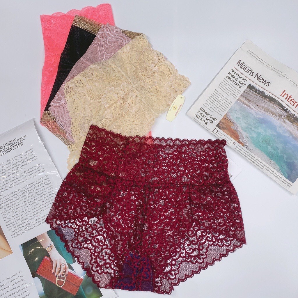 Combo 10 Quần lót nữ ren Cạp cao sexy xuyên thấu, quyến rũ, gợi cảm-Monsta F