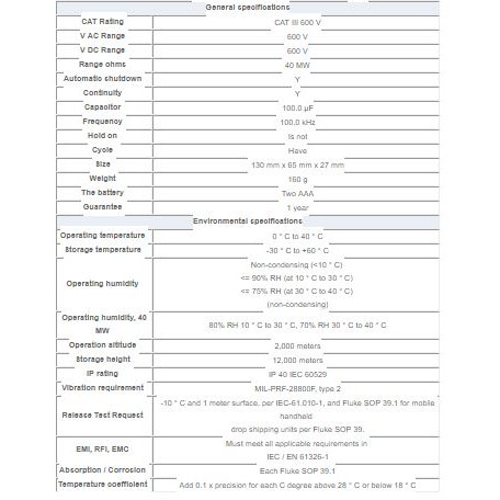 Đồng hồ đo điện vạn năng Fluke 101