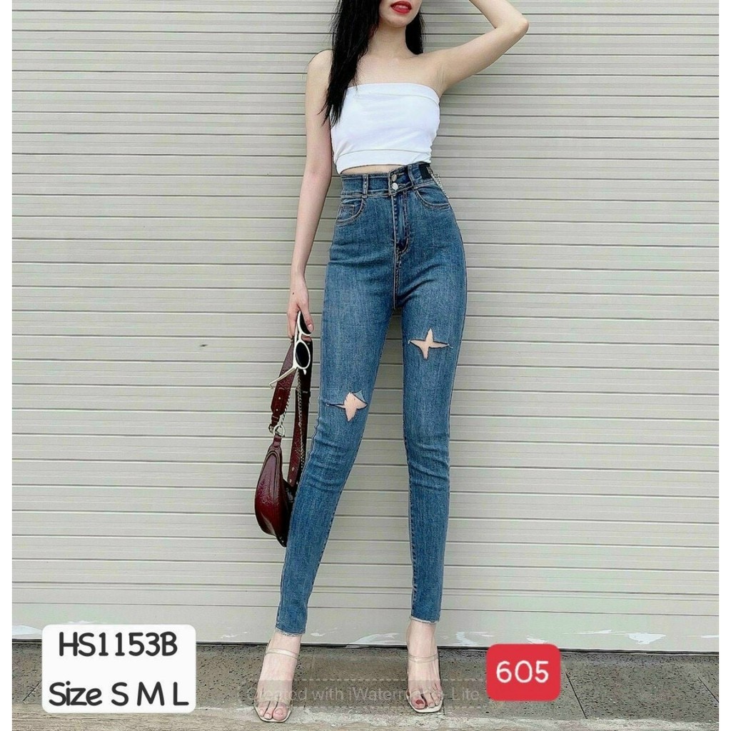 (TOP BÁN CHẠY) Mẫu Quần Jeans Nữ Lưng Cao, Quần Bò nữ Cạp Cao Co Giãn tôn dáng, chất liệu dày dặn SHOP SAMSAM