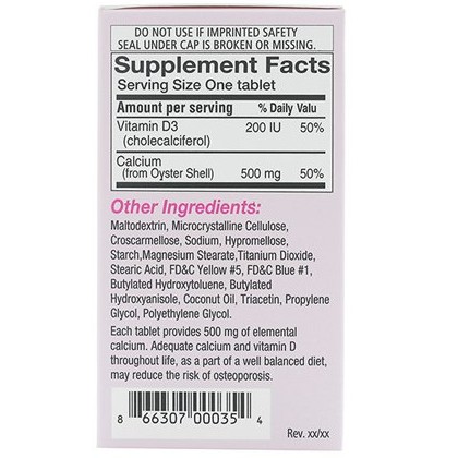 Viên uống bổ sung canxi calcium 500+D ⚡ Chính Hãng ⚡ ⚡ Nhập khẩu mỹ ⚡