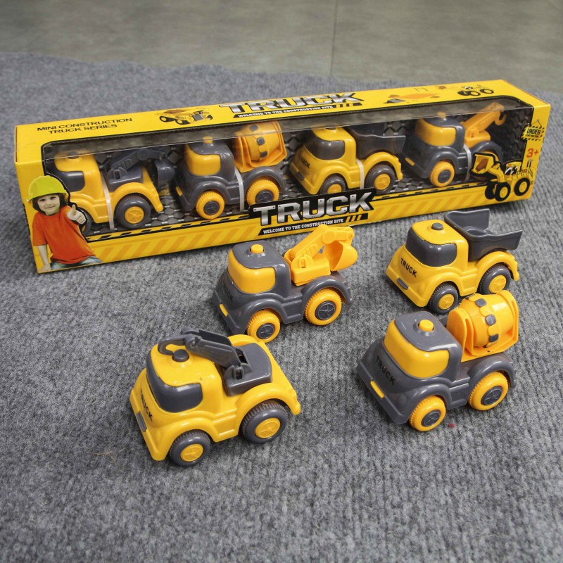 Set 4 ô tô mô hình xây dựng Toys House 709C