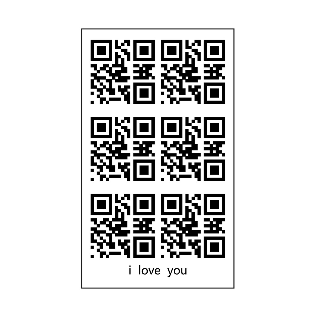 [Hàng mới về] QR Code Tattoo Stickers Waterproof Can Scan The Confession Two-Dimensional Code Body Art