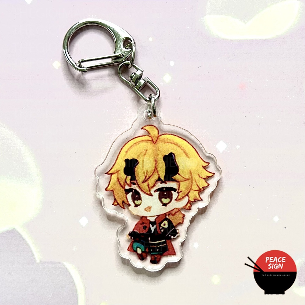 ( Mica trong acrylic ) Móc khóa in hình GENSHIN IMPACT ver MẮT BIẾC anime chibi game