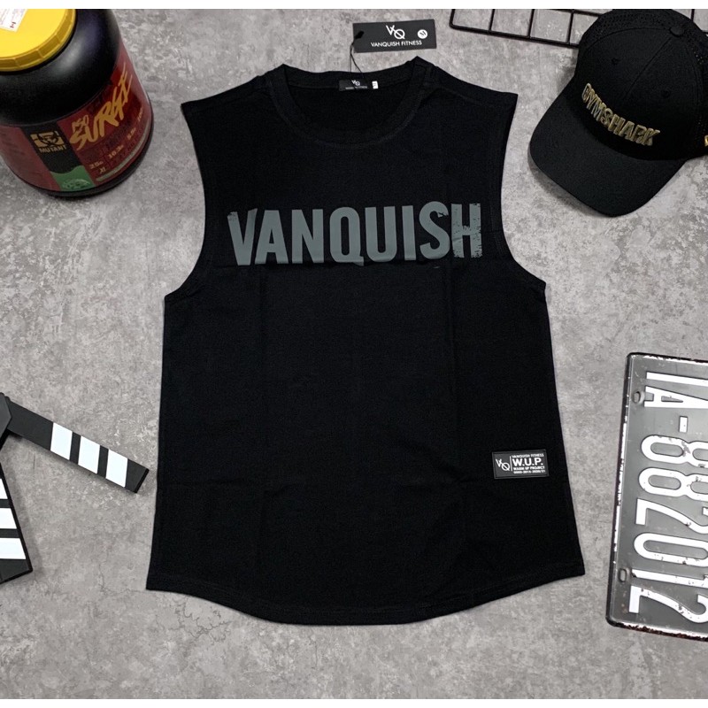 💥[siêu sale]Áo tank top gym nam, áo ba lỗ gym nam VANQUISH phom body cực chất,chất vải cotton 100% ,co giãn 4 chiều.💥