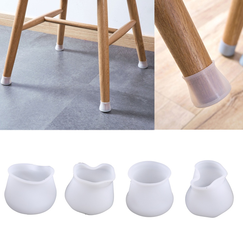 Set 4 Miếng Silicone Bọc Bảo Vệ Chân Bàn / Ghế / Sàn Nhà Tiện Dụng